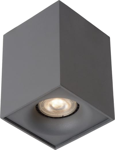 Lucide BENTOO-LED - Plafondspot (Plafondlamp) - LED Dimbaar - GU10 - 1x5W 3000K - Grijs
