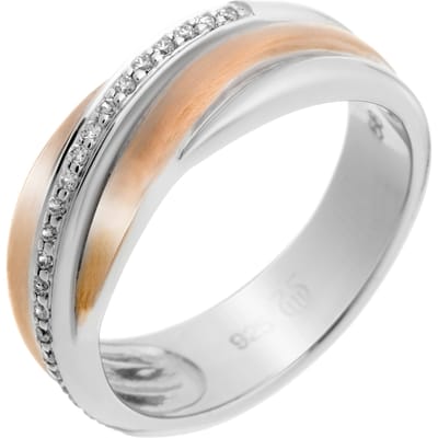 Orphelia Dames 925 Sterling Zilveren Ring - Zilver/Roze ZR-7118