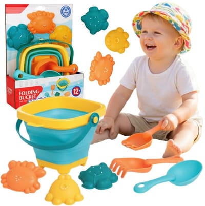 WOOPIE – Opvouwbare Siliconen Zandset 6-delig – Blauw