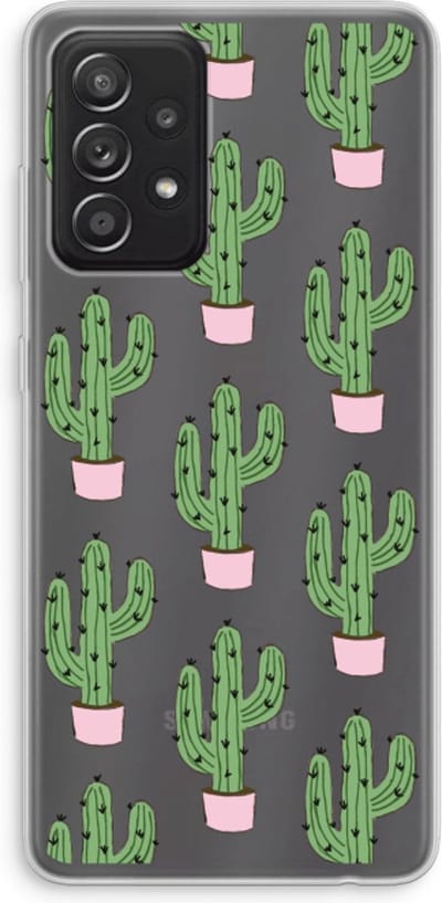 Case Company® - Hoesje geschikt voor Samsung Galaxy A52 hoesje - Cactus Lover - Soft Cover Telefoonhoesje - Bescherming aan alle Kanten en Schermrand