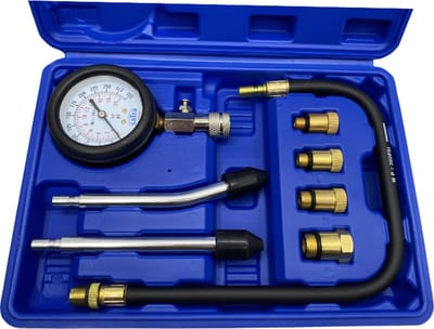 SATRA Professionele universele compressiemeter met adapters voor benzine motoren meet compressie van 0-21 Bar / 0-300 psi
