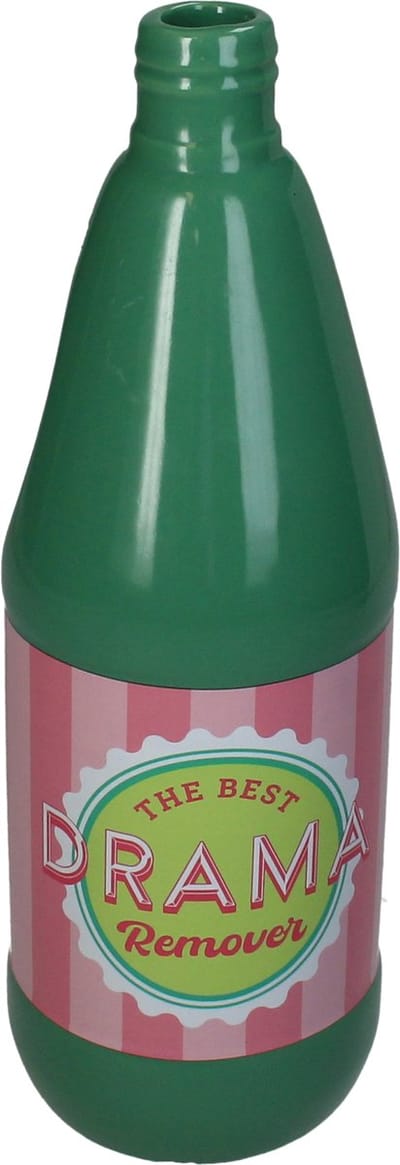 Vase Drama Remover Dolomite Green 9x9x27.2cm