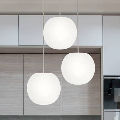 Casablanca hanglamp Acai, wit, rond, 3-lamps, Ø 21 cm, E27