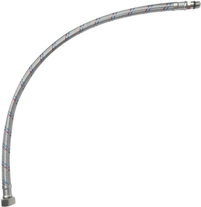 Aanvoerslang 500mm - Mengkraan Vrouwelijk 3/8'' - Mannelijk M10 - Aansluitslang - Sanitaire Kraanslang - Flexibele Buis met Staal - Sanitaire Slang
