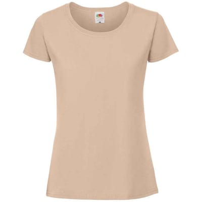 Fruit Of The Loom Vrouwen / Dames Fit Ringgesponnen Premium Tshirt (Woestijnzand)