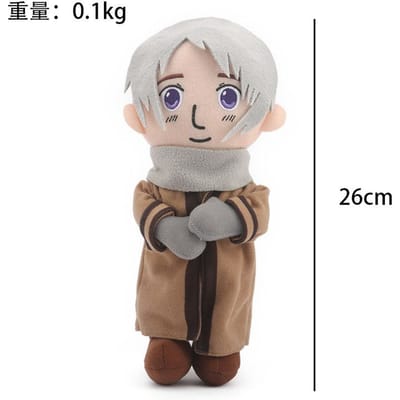 25cm Ivan Braginsky Pluche Pop Anime Hetalia Axis Powers Alfred F. Jones USA Country Cosplay Knuffel gray