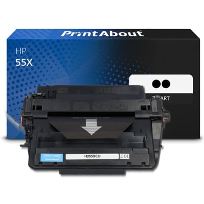 PrintAbout huismerk Toner 55X (CE255XD) Zwart Multipack Hoge capaciteit Geschikt voor HP