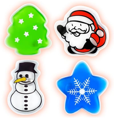 Set van 4 Herbruikbare Handwarmers met Kerstthema voor Warme Vingers in de Winter
