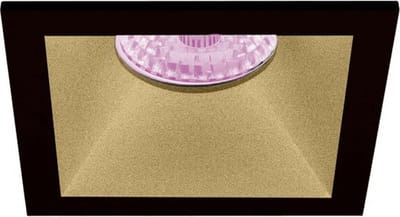 Inbouwspot Andrew met Philips HUE White and Color - inbouwspot - Goud / Zwart - vierkant verdiepte spot - Voor binnen / woonkamer / keuken / slaapkamer - IP20 - GU10 - Buitendiameter: 82MM - boorgat: Vierkante uitsparing - min. Inbouwdiepte: 90MM
