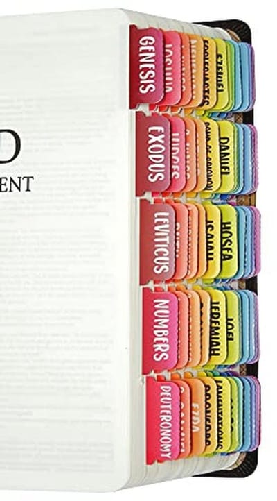 Grote Print Bijbel Tabs - Gelamineerde Dividers voor Oude en Nieuwe Testament