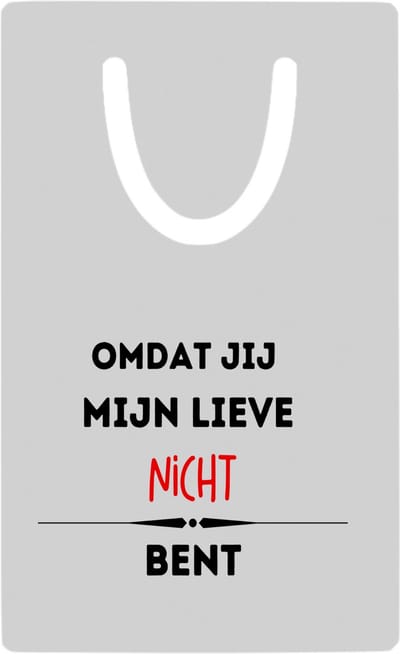 Hacebo® - omdat jij mijn lieve nicht bent metalen boekenlegger - Nicht - de liefste nicht - verjaardag - cadeautje voor nicht - kado - geschenk Bladwijzer boekenleggers - 7.6 cm x 5cm