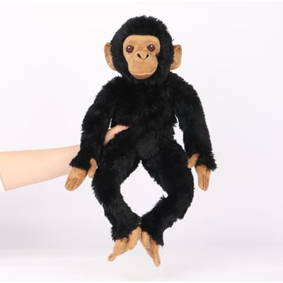 Interessante Chimpansee Pluche Speelgoed Knuffeldier Pluche Speelgoed Chimpansee Cadeau Kind Verjaardag Kerstmis Verzamelaar Chimpansee Liefhebbers 45cm black