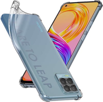 ebestStar - Hoes geschikt voor Realme 8 Pro, Realme 8 (No 5G), Silicone Slim Cover Case, Versterkte Hoeken en Randen hoesje, Transparant