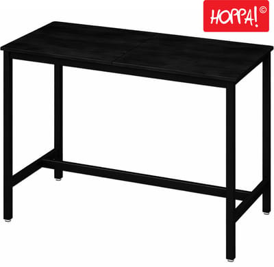 Hoppa! Vintage Metalen Bartafel | Zwart | Metaal | 120 x 60 x 90 cm (L x B x H)