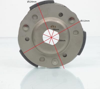 rms koppelingsplaat voor kymco 125 super 8 scooter 2008 tot 2009 126182 nieuw
