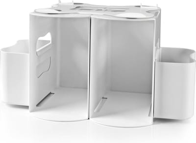 Prince Lionheart 2-in-1 Modulair Luiers Station | Meerdere Configuraties | Made In VS Van Gerecycled Materiaal | Hangt - Wit