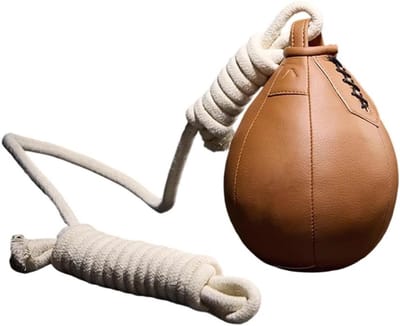Bokszak Speedbal - Reactietraining Zandzak - Vaardigheidstraining Verbeteren - Peervormig Ontwerp - 1 kg - Bruin