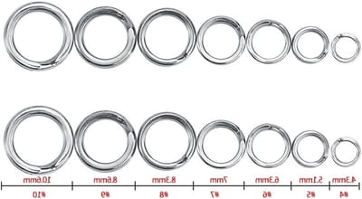 50 Stuks Roestvrijstalen Splitringen voor Vissen, Dubbele Cirkel Ringen voor Aas en Sleutelhangers, Perfecte Vissersaccessoires
