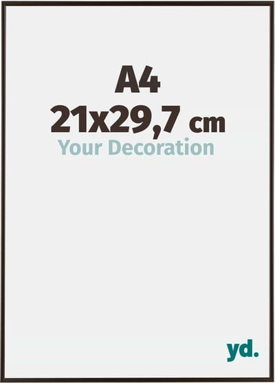 Your Decoration - Fotolijst A4 21x 29,7 cm - Kunststof - Antraciet - Evry