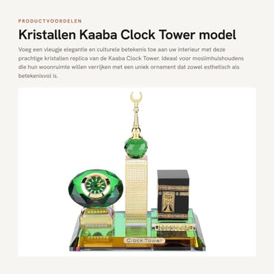 Dailygoods- Verzamelfiguur Handgemaakt - Moslim Decoratie - Kristal Beeldje - Souvenir - Islamitische Architectuur - Unieke Ontwerpen - Decoratiebeeldje