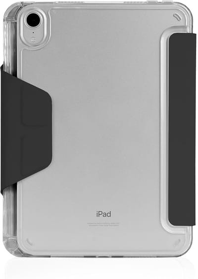 STM Goods, Hoesje geschikt voor iPad Mini 8.3 - Opp Series met Stylus Houder & Origami Standaard, Zwart