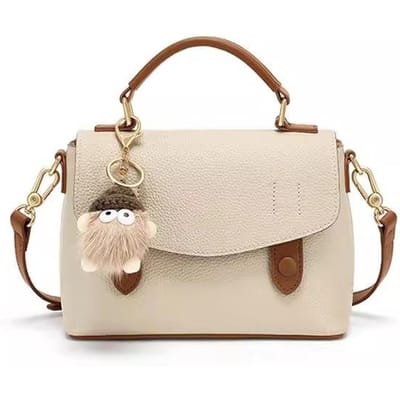 Handtassen voor Lente en Zomer: Modieuze en Veelzijdige Schoudertassen, Eenvoudige Crossbody Tassen, Trendy Kleurblokkerende Kleine Vierkante Tassen beige