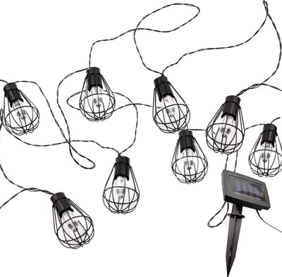 Lichtsnoer buiten - Solar lichtslinger Freya - Lichtsnoer met 10 warm witte led lampen - Tuinverlichting op zonne-energie