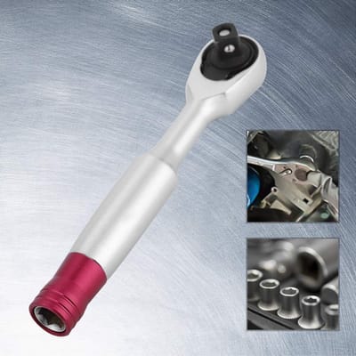 Dailygoods- Ratelsleutel Mini - 1/4 Inch - Steeksleutelset - Ratelset - Schokbestendig - Antislip Handvat - Professioneel Gebruik - Steeksleutel