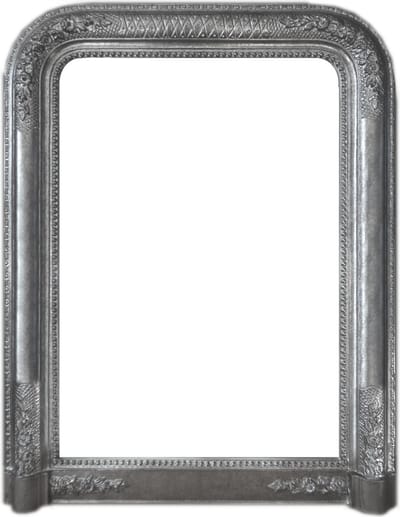 Spiegel Romeo Antiekzilver Buitenmaat 66x88cm
