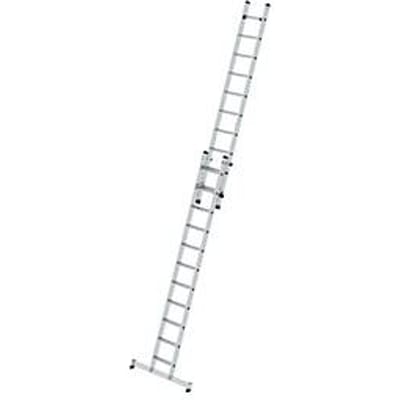 Munk trapladder, 2-delig, nivello® traverse, stabiel op ongelijke ondergrond, voor binnen en buiten, 21 treden