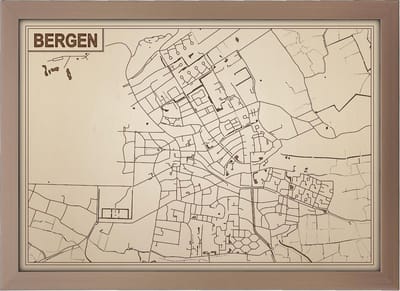 Decoratief Beeld - Houten Van Bergen - Hout - Bekroned - Bruin - 21 X 30 Cm