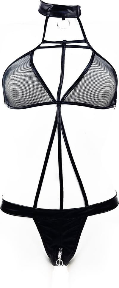 BamBella ® Bodysuit Onesize wetlook Erotische jumpsuit pak - Catsuit BDSM - Glanzend