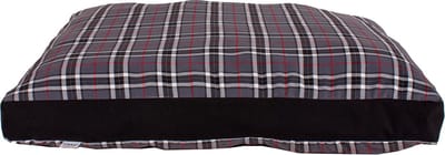 Lobbes Hondenkussen Schotse Ruit antraciet 75 x 100 x 10 cm