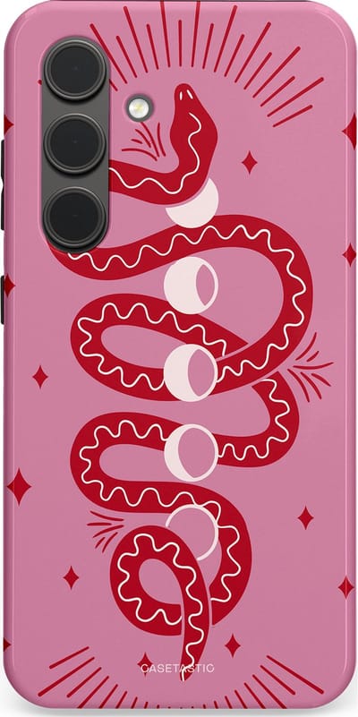 Casetastic Hoesje Geschikt voor Samsung S24 - Stijlvolle Beschermende Duo-layer Case - Eclipseslang