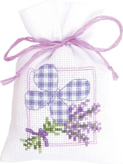 Vervaco - Kruidenzakje kit - Lavendeltakjes met vlinder - PN-0143683 - Borduren - Borduurpakket - Borduurpakket volwassenen - Borduurpakket kind