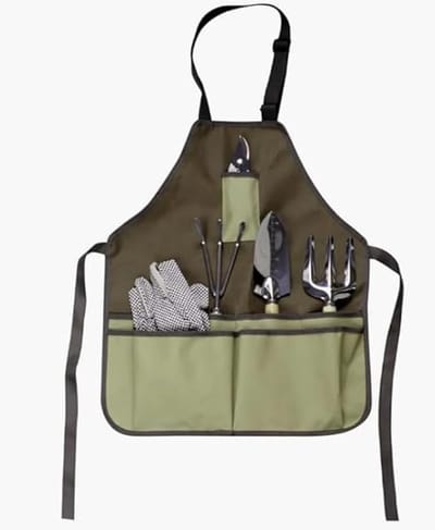 Schort - keukenschort heren - Tuinschort - Garden Apron with Pockets – Waterproof Gardening Tool Apron with Thickened Waist Belt for Women Men – Multi - Pocket Garden Work Apron Green