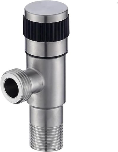 Hoekventiel - Kraanventiel - Waterregeling - 304 Roestvrij Staal - G1/2 - Zilver