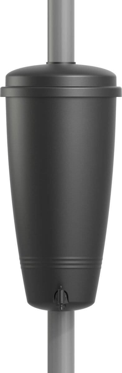 Elho Green Basics Rain Catcher 35LTR - Kunststof Regenton voor Buiten - 100% Gerecycled Plastic - Ø 33.5 x H 73.5 cm - Living Black