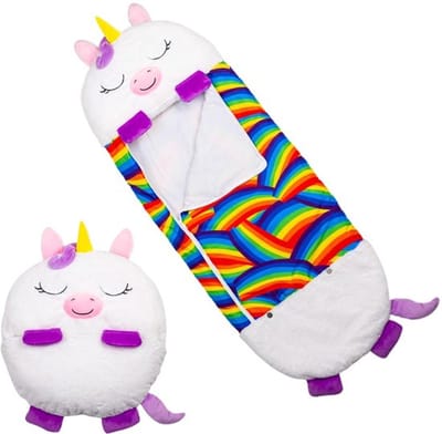 Slaapzak - Slaapzak kind - 2 in 1 - Met kussen - Geschikt tot 130 cm - Maat M - Kinderslaapzak Unicorn