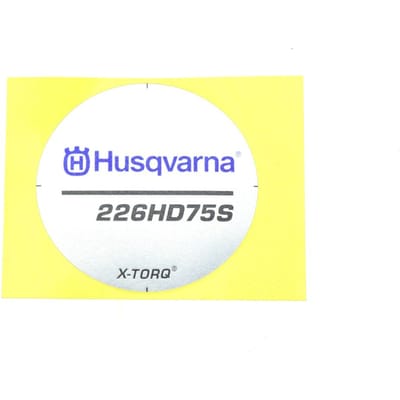 Husqvarna 226hd75s starterkap sticker