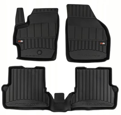 Frogum No.77 Automat / Vloermat - 3D Pasvorm - Geschikt voor Mazda 3 I (BK) 2003-2010 - TPE Rubber - 3-delig - Hoge Rand 6cm - Zwart