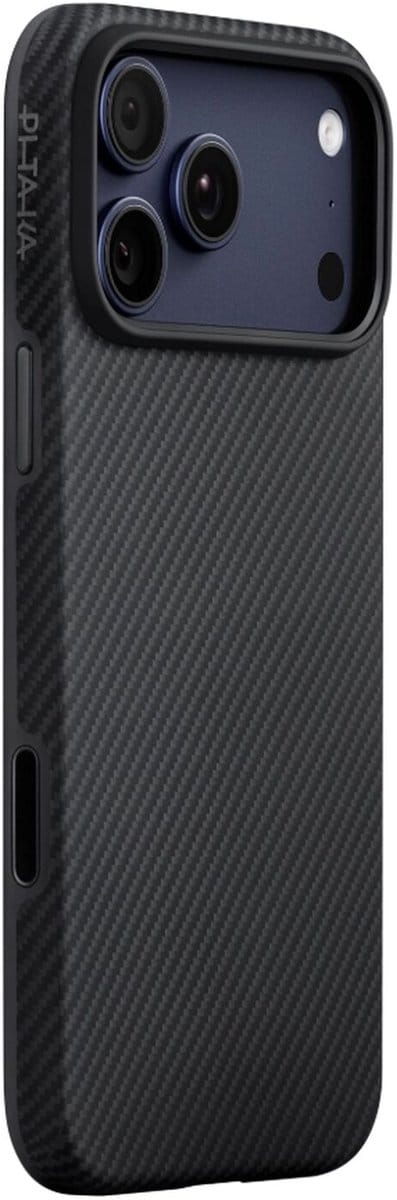 PITAKA Summa - Hoesje Geschikt voor Apple iPhone 17 Pro - Compatibel met MagSafe - Aramidevezel 600D - MIL-STD-810H - Back Cover Zwart