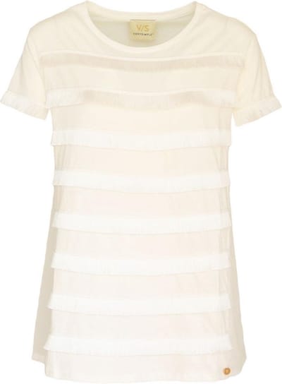 Verysimple • off-white shirt met franjes • maat 38 (IT44)