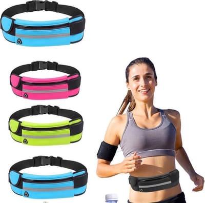 Bikervibes - Jogging Running Belt - Rennen- Joggen - Wandelen - Sport heuptas – Running Bag – Hardloop Gordel – Hardlopen – Heupband - Geel
