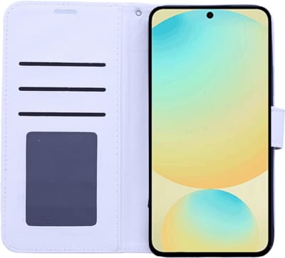 Portemonnee Book Case Hoesje Geschikt voor: Samsung Galaxy S25 - Wit