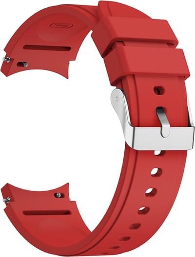 Siliconen bandje - geschikt voor Samsung Galaxy Watch 7 / Watch FE / Watch 6 / Watch 6 Classic / Watch 5 / Watch 5 Pro / Watch 4 / Watch 4 Classic - rood