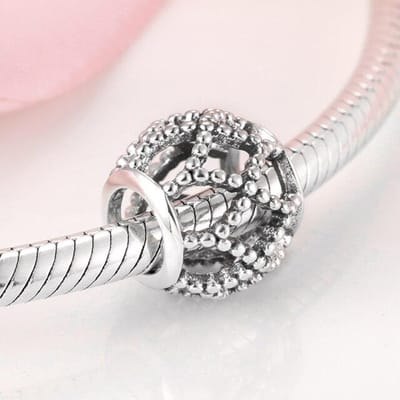 Nouveau cadeau de bricolage élégant perles en argent sterling 925 croix de foi arbre de vie animal de compagnie chat chien ajustement breloques bracelet femmes fabrication de bijoux gray