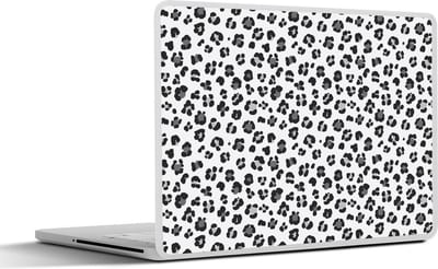 Laptop sticker - 13.3 inch - Panterprint - Grijs - Zwart - 31x22,5cm - Laptopstickers - Laptop skin - Cover