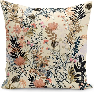 Kussensloop - kussenhoes - Sierkussenhoes - hoes voor sierkussens - Velvet Kussenhoesjes 50x50 - Beige Crème - Fluweel - Aan beide zijdig bedrukt