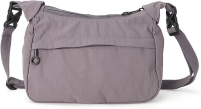 Dailygoods - Crossbody Bag Schoudertas voor dames, kleine nylon schoudertas, minimalistische dameshandtas, licht en verstelbaar, compact, stijlvol voor dagelijks gebruik, reizen, vrije tijd, grijs